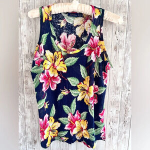 Ralph Lauren Linen Tropical Tank Top